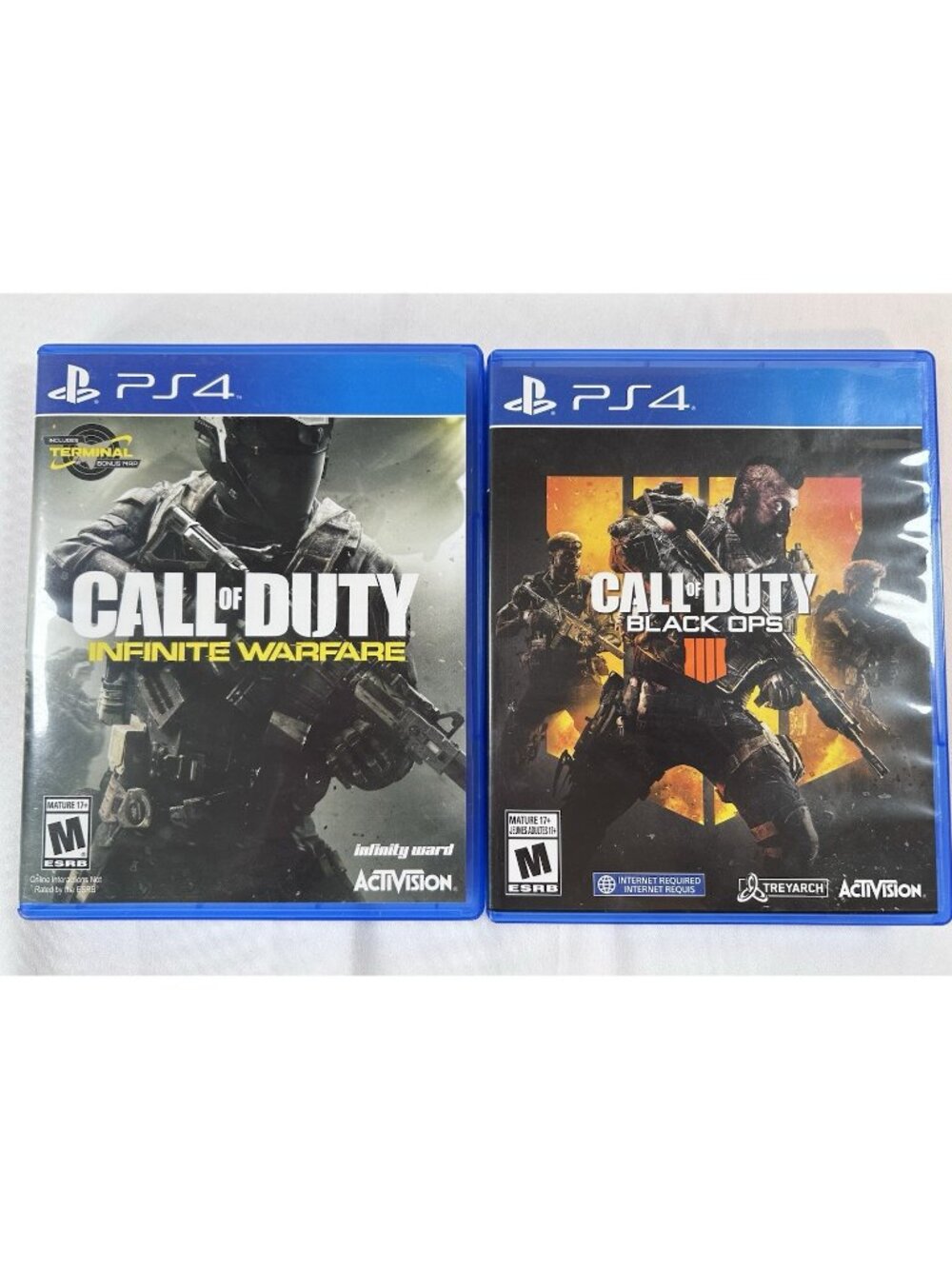 Call of Duty Black Ops 4 & Infinite Warfare PS4 2 Game Lot PlayStation 4